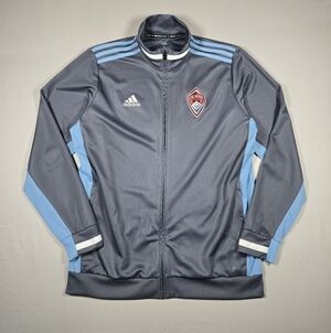 Adidas Men's Gray Colorado Rapids Full-Zip Track Jacket Excellent Condition XL